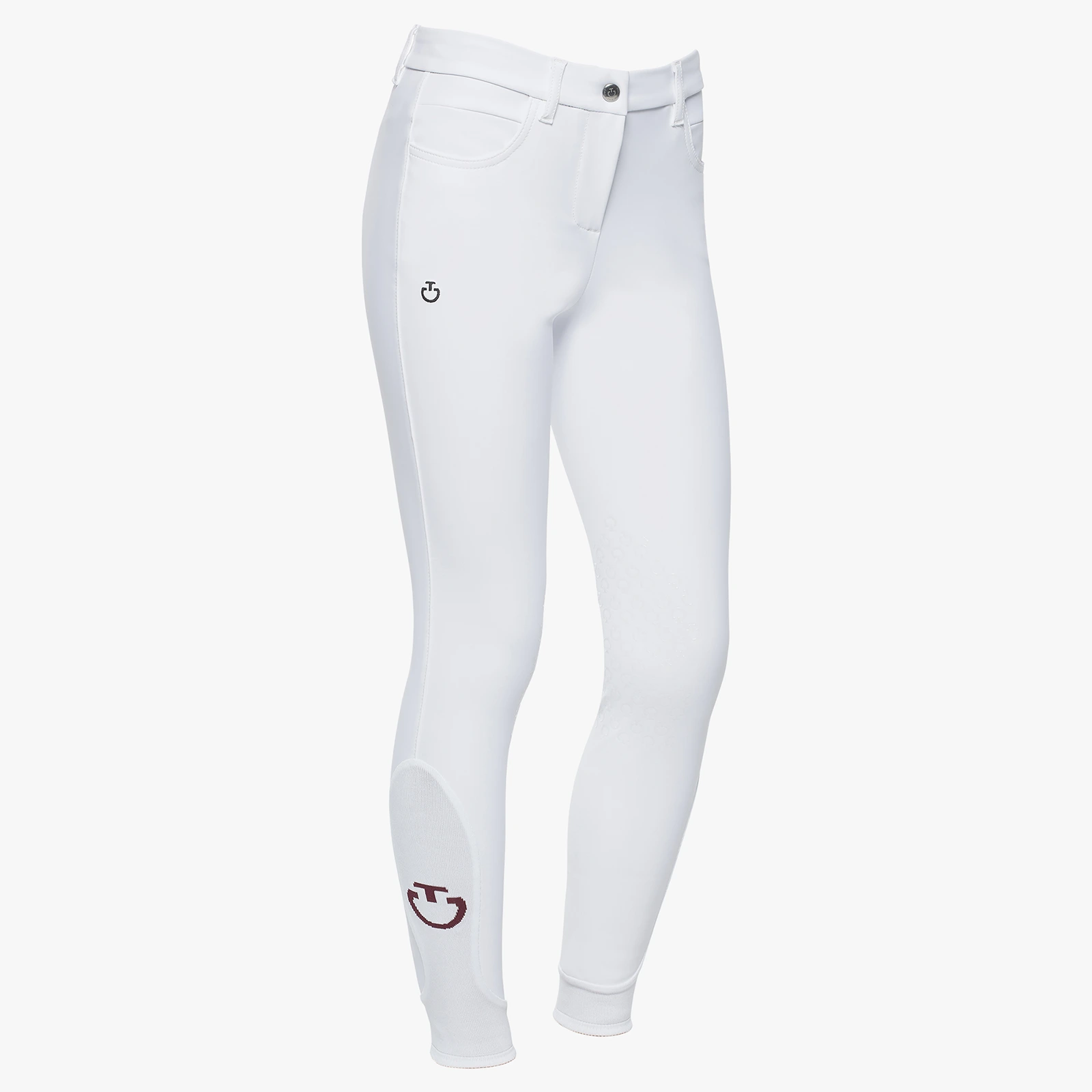 Pantalones de montar blancos con grip en rodilla para niña - Cavalleria Toscana